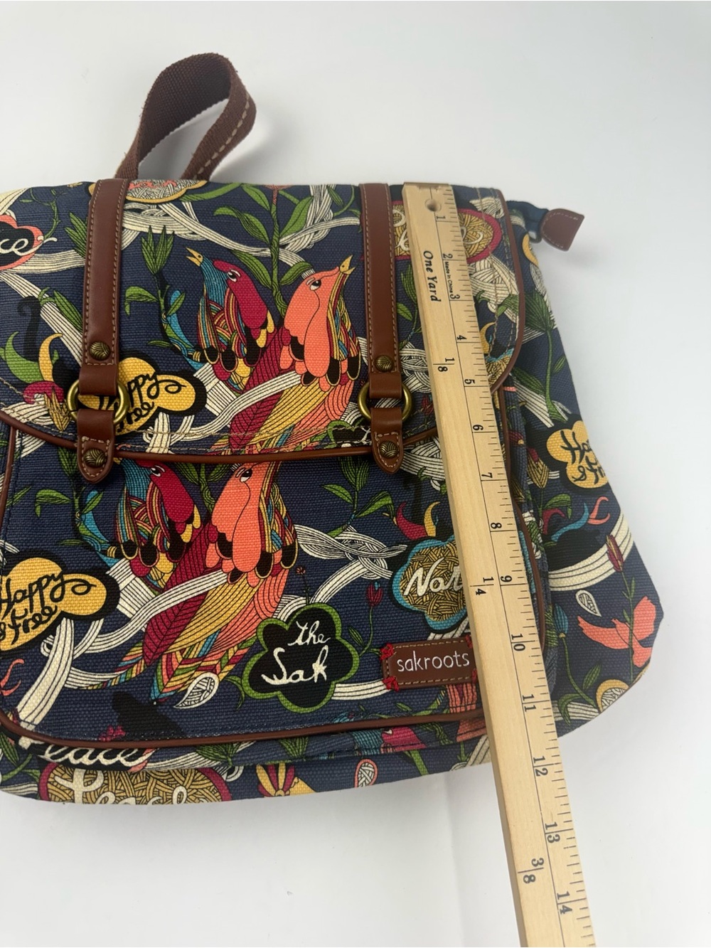 Sakroots Women’s Convertible Signature Peace Print Backpack/Crossbody Bag/Purse - Picture 6 of 6